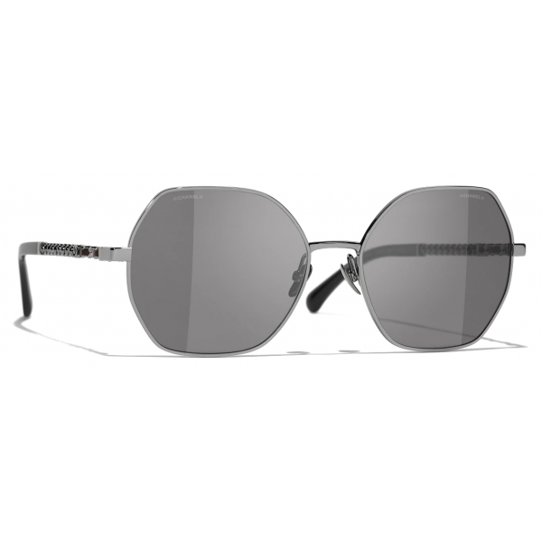 Chanel - Occhiali da Sole Quadrati - Grigio Scuro - Chanel Eyewear