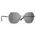 Chanel - Occhiali da Sole Quadrati - Grigio Scuro - Chanel Eyewear