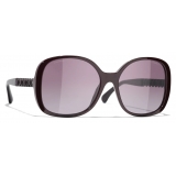 Chanel - Occhiali da Sole Quadrati - Borgogna - Chanel Eyewear