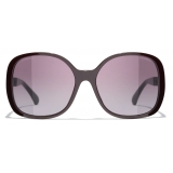 Chanel - Occhiali da Sole Quadrati - Borgogna - Chanel Eyewear