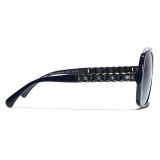 Chanel - Occhiali da Sole Quadrati - Blu - Chanel Eyewear