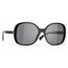 Chanel - Occhiali da Sole Quadrati - Nero Grigio Polarizzate - Chanel Eyewear