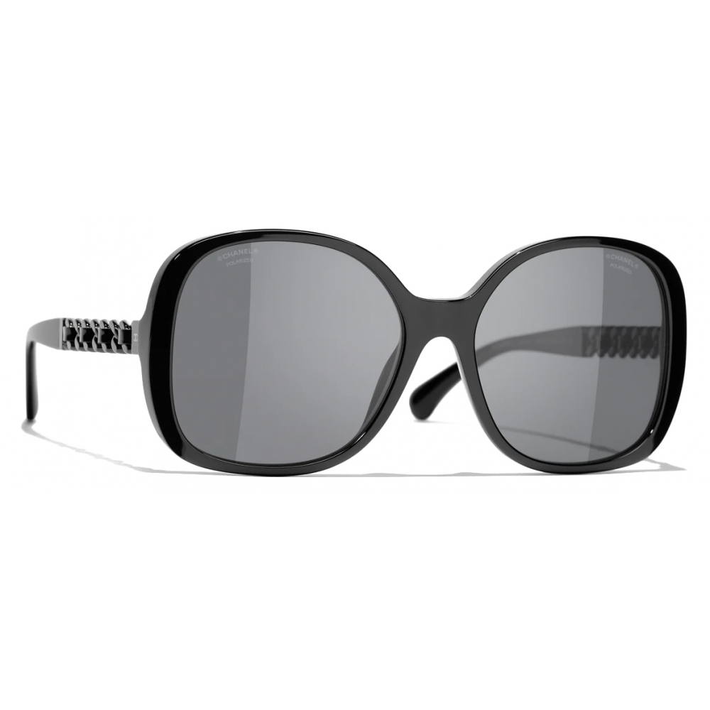 Chanel - Square Sunglasses - Black Gray Polarized - Chanel Eyewear