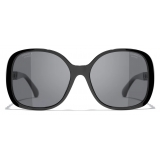 Chanel - Occhiali da Sole Quadrati - Nero Grigio Polarizzate - Chanel Eyewear