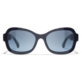 Chanel - Occhiali da Sole Rettangolare - Blu - Chanel Eyewear