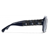 Chanel - Occhiali da Sole Rettangolare - Blu - Chanel Eyewear