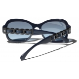 Chanel - Occhiali da Sole Rettangolare - Blu - Chanel Eyewear