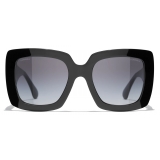 Chanel - Square Sunglasses - Black Gold Gray Gradient - Chanel Eyewear