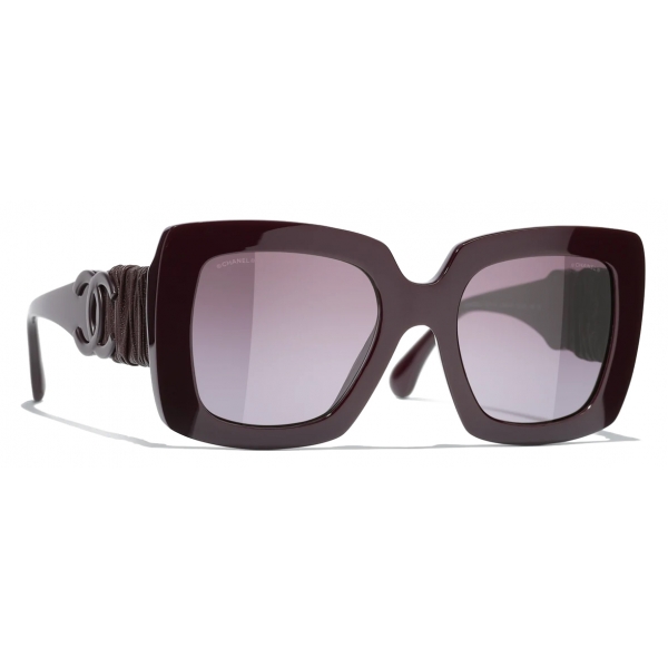 Chanel - Square Sunglasses - Burgundy - Chanel Eyewear