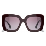 Chanel - Square Sunglasses - Burgundy - Chanel Eyewear