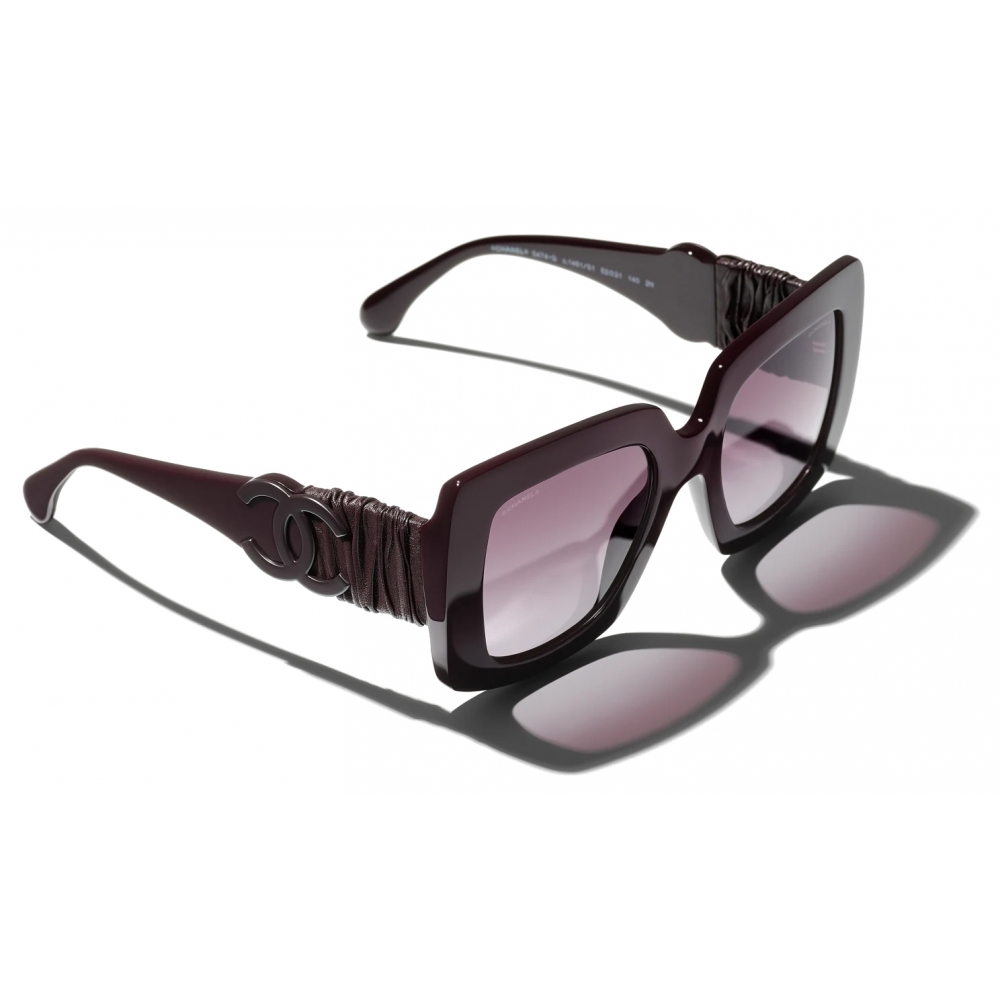 Chanel - Square Sunglasses - Burgundy - Chanel Eyewear - Avvenice