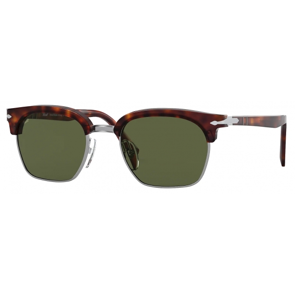 Persol - PO3199S - Havana-Gunmetal / Polarized Green - Sunglasses - Persol Eyewear
