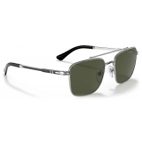 Persol - PO2487S - Silver/Black / Green - Sunglasses - Persol Eyewear