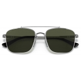 Persol - PO2487S - Argento/Nero / Verde - Occhiali da Sole - Persol Eyewear