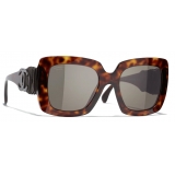 Chanel - Square Sunglasses - Dark Tortoise Brown Polarized - Chanel Eyewear