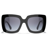 Chanel - Square Sunglasses - Black White Gray Gradient - Chanel Eyewear