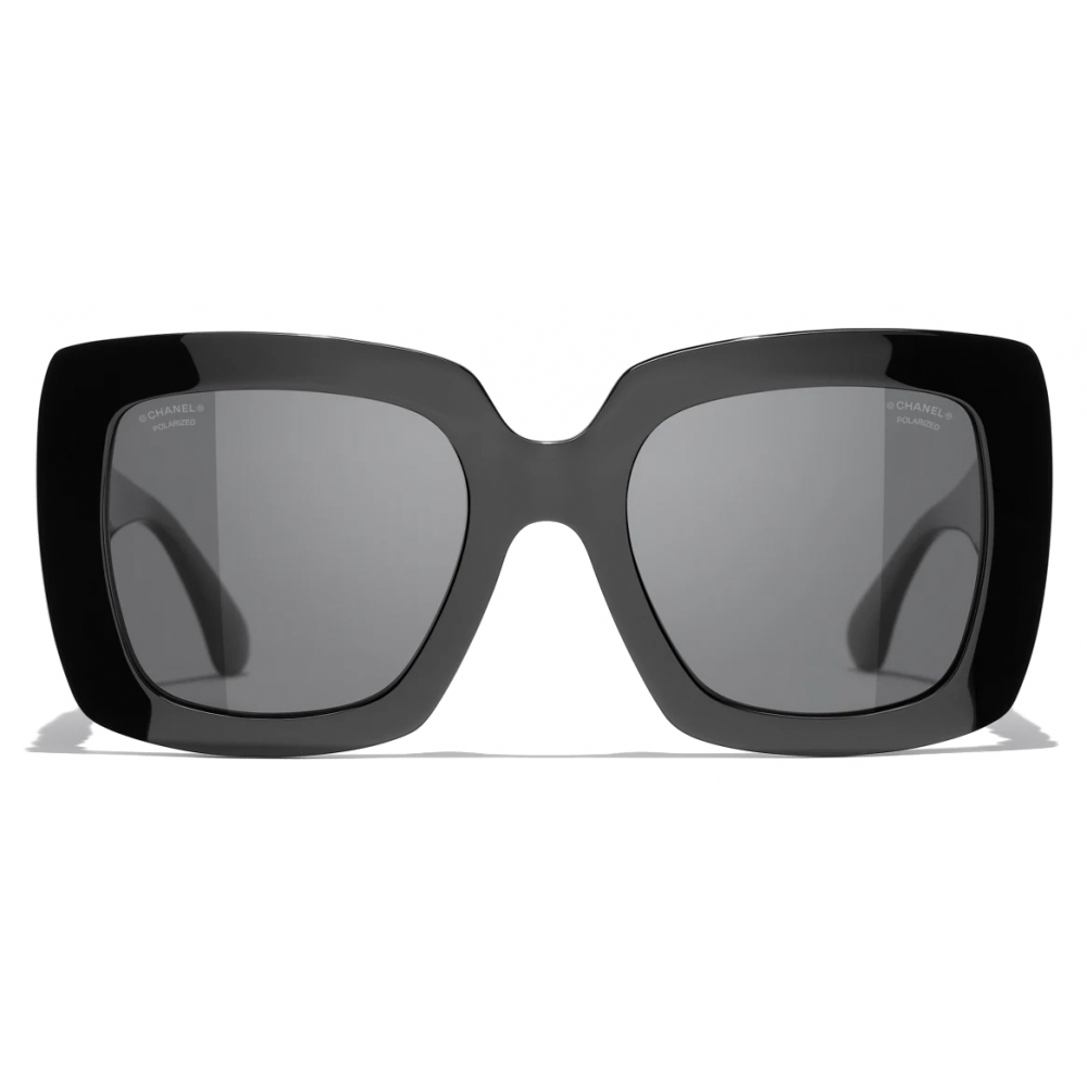 Chanel - Square Sunglasses - Black Gray Polarized - Chanel Eyewear -  Avvenice