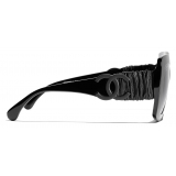 Chanel - Occhiali da Sole Quadrati - Nero Grigio Polarrizate - Chanel Eyewear