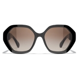 Chanel - Round Sunglasses - Black Brown Gradient - Chanel Eyewear