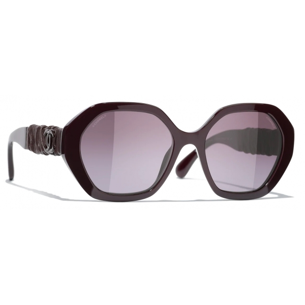 Chanel - Round Sunglasses - Burgundy - Chanel Eyewear