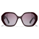 Chanel - Round Sunglasses - Burgundy - Chanel Eyewear