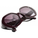 Chanel - Occhiali da Sole Rotondi - Borgogna - Chanel Eyewear