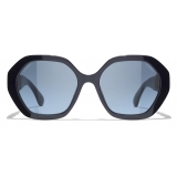 Chanel - Occhiali da Sole Rotondi - Blu - Chanel Eyewear