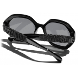 Chanel - Round Sunglasses - Black Gray Polarized - Chanel Eyewear