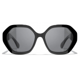 Chanel - Round Sunglasses - Black Gray Polarized - Chanel Eyewear