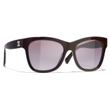 Chanel - Square Sunglasses - Red Burgundy Gradient - Chanel Eyewear