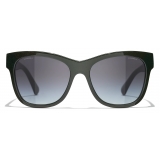 Chanel - Square Sunglasses - Green Gray Gradient - Chanel Eyewear