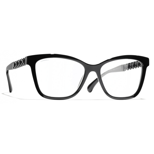 Chanel - Occhiali da Sole Quadrati - Nero Filtro per la Luce Blu - Chanel Eyewear