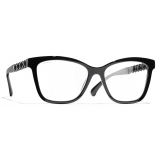 Chanel - Square Sunglasses - Black Blue Light Filtering - Chanel Eyewear