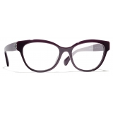 Chanel - Occhiali da Vista a Farfalla - Borgogna - Chanel Eyewear