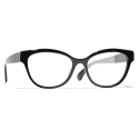 Chanel - Occhiali da Vista a Farfalla - Nero Oro - Chanel Eyewear