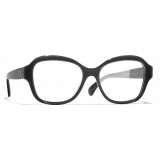 Chanel - Occhiali da Vista Quadrata - Grigio Scuro - Chanel Eyewear