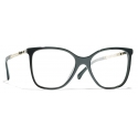 Chanel - Occhiali da Vista Quadrata - Verde Scuro - Chanel Eyewear