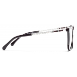 Chanel - Occhiali da Vista Quadrata - Borgogna Argento Scuro - Chanel Eyewear