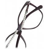 Chanel - Square Eyeglasses - Burgundy Dark Silver - Chanel Eyewear