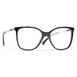 Chanel - Square Eyeglasses - Black Gold - Chanel Eyewear