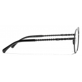 Chanel - Occhiali da Vista Rotondi - Nero - Chanel Eyewear