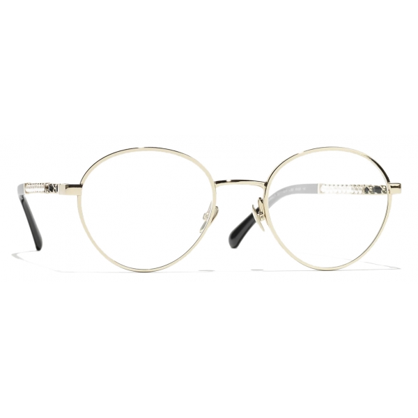Chanel - Round Eyeglasses - Black Gold - Chanel Eyewear