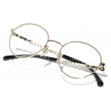 Chanel - Occhiali da Vista Rotondi - Nero Oro - Chanel Eyewear