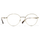 Chanel - Round Eyeglasses - Gold Dark Tortoise - Chanel Eyewear