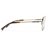 Chanel - Round Eyeglasses - Gold Dark Tortoise - Chanel Eyewear