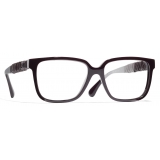 Chanel - Square Eyeglasses - Burgundy Dark Silver - Chanel Eyewear