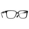 Chanel - Occhiali da Vista Quadrata - Nero Oro - Chanel Eyewear