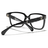 Chanel - Square Eyeglasses - Black Gold - Chanel Eyewear