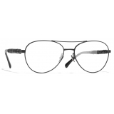 Chanel - Pilot Eyeglasses - Black - Chanel Eyewear