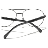 Chanel - Pilot Eyeglasses - Black - Chanel Eyewear